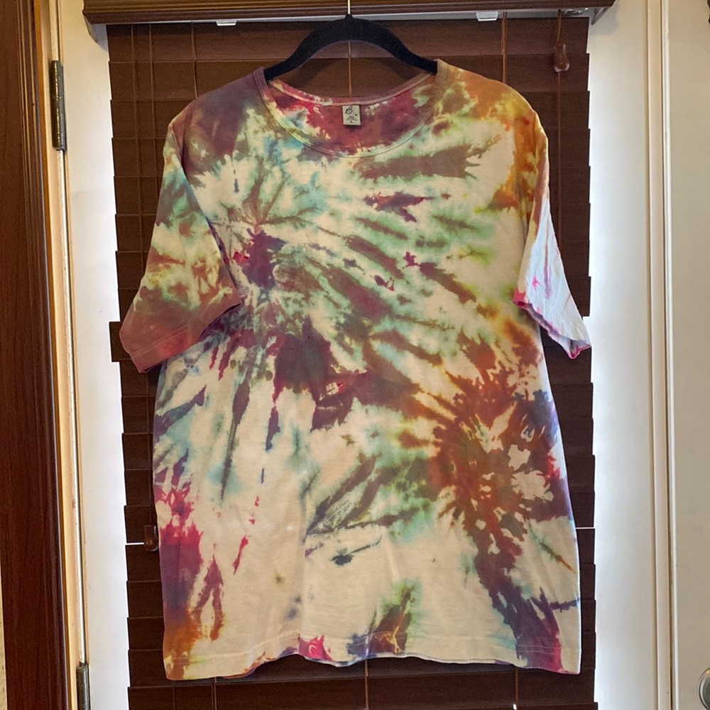 Hand Dyed Tie Dye Crop or Large Tee